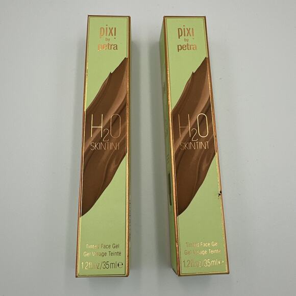 PIXI By Petra SkinTint TINTED Moisturizer Face Gel Chestnut Makeup - 2 Boxes - Picture 1 of 5